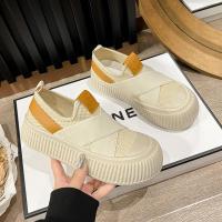 ราคา marians 2024 ใหม่รองเท้าแฟชั่นผู้หญิงเกาหลีรองเท้าผ้าใบตาข่ายรองเท้าแบบสวมไม่มีเชือกผูกรองเท้ารองเท้าส้นหนาสไตล์วิทยาลัยกีฬานักเรียนและรองเท้าลำลอง (21802689289)