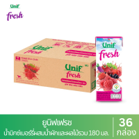 ราคา ยกลัง 36 กล่อง ยูนิฟ เฟรช น้ำผักผลไม้รวม 40 180 มล (21836322169)