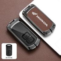 ราคา ฝาครอบปลอกกุญแจรีโมทรถจักรยานยนต์อัจฉริยะที่ยึดเปลือกรีโมทคอนโทรลพวงกุญแจหนังวัวแท้โลหะผสมสังกะสีสำหรับ Honda Scoopy Airblade Vario Click PCX 125 150 Click 150i SH SH125 (21277725996)