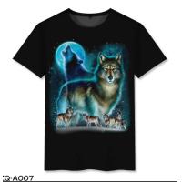 ราคา หมาป่า Totem เสื้อยืดลายหมาป่า Chinoiserie Man 2023 ฤดูร้อนใหม่ผ้าฝ้ายแขนสั้นเสื้อยืด Wolf Totem T shirt (20162850926)