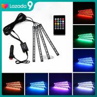 ราคา สายไฟ LED กันน้ำ 12x4 ชิ้นไฟรถยนต์โคมไฟประดับนีออนกันน้ำตกแต่งด้วยรีโมทคอน พร้อมรีโมทคอนโทรลไร้สาย และที่ชาร์จแบตในรถ การควบคุมด้วยเสียง Led Ligh (4292464433)