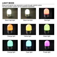 ราคา Asafee Portable Camping Flashlight Tumbler Ambiance LED Night Colorful Light Table Lamp Tent Lantern Rechargeable Waterproof (21642371627)