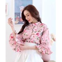 ราคา ? ? ? ? ? ? ? ? ? ? ? ? ? เสื้อลายดอก แขนกระดิ่งอัดพลีท (19201114661)
