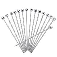 ราคา 15Pcs Cocktail Picks 4 Inch Reusable Stainless Steel Martini Picks Cocktail Toothpicks for Olives Appetizers Sandwich (20817467225)