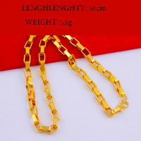 ราคา สร้อยคอทองคำ สร้อยคอที่อุดมไปด้วยสร้อยคอทรายทอง สร้อยคอทองคำ สร้อยคอทองคำที่สดใสและสมจริง โซ่ชุบทองจำลองที่ครอบงำ (21908969613)