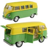 ราคา โมเดลรถเหล็ก โมเดลรถ VOLKSAWAGEN T1 รถตู้ รถโฟล์ เปิด ปิดประตูได้ มีลานวิ่งได้ โมเดลรถตู้ (14886014214)