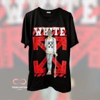 ราคา เสื้อ Off white street V 4 สกรีนแดงหน้าหลังสีสด พร้อมส่ง ชาย หญิง size S 5XL (21564705496)