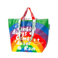 ราคา A004กระเป๋ากระสอบ กันน้ำ ใส่ของได้เยอะ ลายสายรุ้ง กระเป๋าสะพายใหล่ แบบกระดุม ถุงช้อปปิ้ง ลวดลายเยอะ (21712093644)