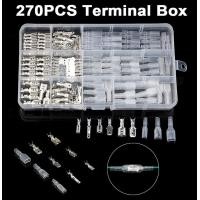 ราคา ขั้วต่อสายไฟหุ้มฉนวนคละ 280 270 ชิ้น Assorted Crimp Spade Terminal Insulated Electrical Wire Cable Connector Kit Set (21476445760)