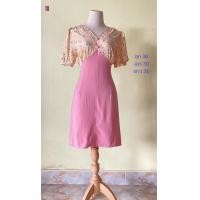 ราคา เดรสทำงานสีชมพู มือ 1 (21499476214)