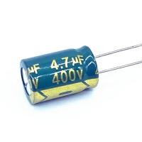 ราคา 10pcs lot 400v 4 7UF high frequency low impedance 400V 4 7UF aluminum electrolytic capacitor size 8 12 20 (20840952851)