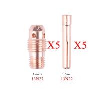 ราคา 10Pcs 5ชุด1 0 1 6 2 4 3 2Mm TIG Collet และ Collet Body 13N21 13N22 13N23 13N24 13N26 13N27 13N28 13N29สำหรับ TIG WP9 20 25ไฟฉาย (9374297193)