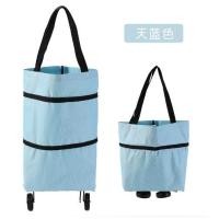 ราคา กระเป่าล้อลากจ่ายตลาด ถุงผ้าแฟชั่นลดโลกร้อน พับเก็บได้ สีสันสดใส (21751439849)