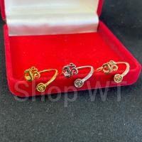 ราคา แหวนโอม ॐ นะโม แผ่นแผ่นทองรูปโอนนำโชค เรียกทรัพย์ดูดเงินทอง ทั้งหมด 3 สี (16608045782)