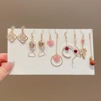 ราคา New Trendy Earrings Gold Fashion Premium Earring Set Classic Gold plated Stud Earrings (21232068363)