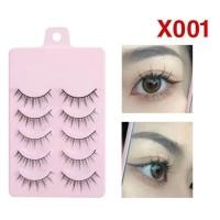 ราคา พร้อมส่ง 5 คู่ ขนตาปลอม3D ขนตาปลอมสาย ฝ ไม่มีกาว (21424711812)