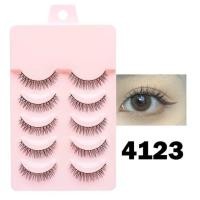 ราคา พร้อมส่ง 5 คู่ ขนตาปลอม3D ขนตาปลอมสาย ฝ ไม่มีกาว (21424711809)