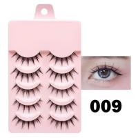 ราคา พร้อมส่ง 5 คู่ ขนตาปลอม3D ขนตาปลอมสาย ฝ ไม่มีกาว (21424711810)