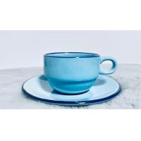 ราคา แก้วกาแฟพร้อมจานรอง เซรามิกสีสังกะสีโบราณ (21407768842)