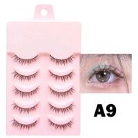 ราคา พร้อมส่ง 5 คู่ ขนตาปลอม3D ขนตาปลอมสาย ฝ ไม่มีกาว (21424711815)
