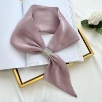 ราคา MISCAR ผ้าซาตินซาติน ผ้าพันคอ สีทึบทึบ เพชรประดับเพชร ผ้าพันคอไขว้กัน แฟชั่นสำหรับผู้หญิง นุ่มนุ่มๆ ปกเสื้อปลอม (21460854843)