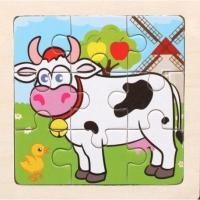 ราคา Wooden 3D Jigsaw Puzzle Cartoon Animal Mainan Puzzle Educational Toys For Toddler Mini Jigsaw Puzzle (21495623675)