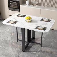 ราคา RAREITEM โต๊ะอาหาร โต๊ะพับ ลายหินอ่อน โต๊ะกินข้าว 2 4 ที่นั่ง (21857022615)