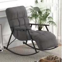 ราคา ก้าอี้โยก เก้าอี้พักผ่อน เก้าอี้นอน พนักพิงเก้าอี้ปรับได้ 6 ระดับ เก้าอี้โยกห้องนั่งเล่น โซฟา โยก Rocking Chair เก้าอี้นอนผู้ใหญ่ (21269076451)