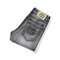 ราคา กางเกงยีนส์แบรนด์พอดีแฟชั่นไฮเอนด์ของผู้ชายกางเกงผ้ายืดทรงสกินนี่สีเทาควันบุหรี่ใหม่ (21393034086)