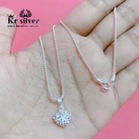 ราคา เงินแท้ 925 สร้อยคอเงินแท้ พร้อมจี้เงินแท้ หัวใจฝังพลอย ขนาดสร้อยคอ 1 6 มิล ยาว 16 นิ้ว 18 นิ้ว (9518927548)
