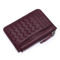 ราคา กระเป๋าสตางค์ใส่บัตรกษัตริย์อัจฉริยะสำหรับผู้ชายหนังแกะแฟชั่นสำหรับผู้หญิง Kintting บางเหรียญกระเป๋าซิป8891 (19429989424)