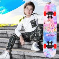 ราคา สเก็ตบอร์ด สเก็ตบอร์ดเด็ก 60CM Childents Skateboard สะเก็ตบอร์ด สเก็ตบอร์ด 4 ล้อ สเก็ตบอร์ดแฟชั่น 2 7years (9403624495)