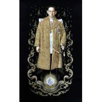 ราคา ผ้่ากำมะหยี่พิมพ์ ร 5 ร 9 ร 10 ของบูชา มงคล ผ้ากำมะหยีอย่างดีแต่งเกร็ดเพชรวิบวับ สำหรับนำไปใส่กรอบรูป ขนาดภาพ 16x27 นิ้ว (15282692884)