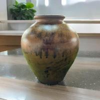 ราคา แจกันดินเผาทรงไหอ้วนแป้นปากเล็ก วินเทจสไตล์ ขนาด 25 x 29 cm (21612336165)