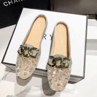 ราคา รองเท้าแตะแฟชั่นสตรีแบบเกาหลีรองเท้าแตะเปิดส้นสวมใส่สบายๆสไตล์เกาหลี (14038010048)