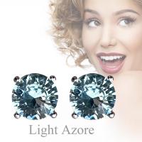 ราคา IMAGIE ต่างหูคริสตัล SWAROVSKI โทน ฟ้า เขียว 3 4 6 8mm (652340336)