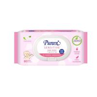 ราคา Pureen เพียวรีน ทิชชู่เปียก ผ้าทำความสะอาดผิวเด็ก เลือกสี ขนาด80 ชิ้น แพ็ค 6 ห่อ (14056734803)
