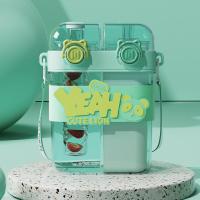 ราคา LEBI ถ้วยน้ำของเด็กนักเรียนเด็กถ้วยคู่พร้อมหลอดแก้วน้ำแบบพกพากลางแจ้งรูปการ์ตูนแก้วน้ำจุได้เยอะ (21692896256)