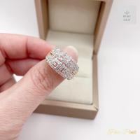 ราคา แหวนเพชรหน้ากว้างลายเก๋งจีน ขนาดฟรีไซต์ (21616591385)