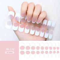 ราคา UR SUGAR 18sheets Nude Semi Gel Nail Patch Stickers for UV Lamp Nail art Gel Polish Strips Full Cover Nail Wraps (21157711607)