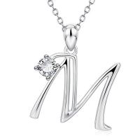 ราคา Frascati A Z เริ่มต้นตัวอักษรตัวอักษรจี้สร้อยคอ เงินแท้ 925 (1700008358)
