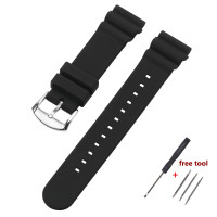 ราคา สายนาฬิกาข้อมือซิลิโคน20มม 22มม สำหรับการดำน้ำ SEIKO 007กระป๋องพร้อมหัวเข็มขัดเข็มกลัดแหวนเหล็กนาฬิกาเรซินสายคล้อง5 SRP599J1 (21390630769)