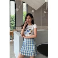 ราคา กระโปรงลายสก็อต เอวสม๊อคด้านหลัง มีกางเกงซับใน สีเหลือง แดง สีเขียว (10986440984)