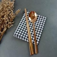 ราคา ช้อนส้อม ทานข้าว สีทอง สีโรสโกลด์และสีเงิน สีดำ สีไทเท สแตนเลส USA ราคาเดียว พร้อมส่ง (16241244650)