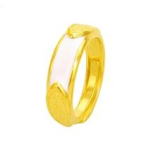 ราคา แหวนหยกฝังทองสำหรับผู้หญิงทองแบบปรับได้แหวนหมั้นสำหรับเธอขนาด4 10 (18432262641)