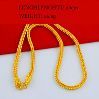 ราคา สร้อยคอทอง เหมือนแท้ 100 สร้อยทอง ทองโคลนนิ่ง ทองชุบ ทองปลอม ทองเคลือบแก้ว สร้อยทอง 45cm (21961362624)