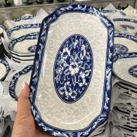 ราคา จาน ลายครามราคาถูก จานเซรามิคลายคราม มีหลายแบบให้เลือก เข้าไมโครเวฟได้ (21727935951)