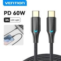 ราคา Vention USB Type C To Type C สาย PD 60W พร้อม LED ชาร์จเร็ว4 0 USB C สายเคเบิลสำหรับ Macbook ข้อมูล Pro Huawei P30 S20 USB C เป็นสายเคเบิล Type C (21682792540)