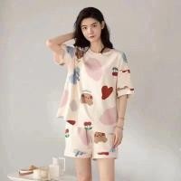 ราคา พร้อมส่ง ชุดนอนลายการ์ตูนน่ารักๆ ชุดนอน ชุดนอนผู้หญิงแขนสั้นพิมพ์ลายการ์ตูนสไตล์เกาหลีน่ารัก ชุดนอน ทุกตัวเป็นฟรีไชค์ค่ (21803727866)