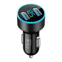 ราคา อะแดปเตอร์ USB ที่ชาร์จแบตในรถเร็วมาก Qc3 0ชาร์จเร็วสำหรับรถยนต์อเนกประสงค์ที่จุดบุหรี่แบบ2 in 1 (21734704094)
